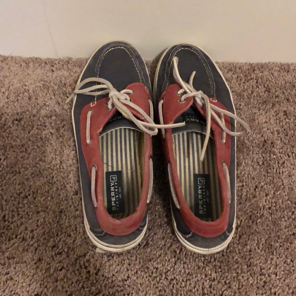 Men’s Red and Blue Sperry Boat Shoes